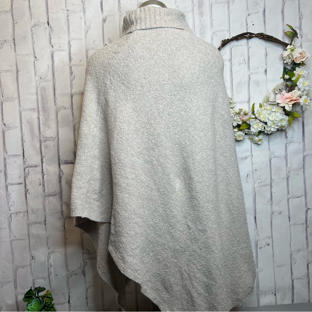 J Jill Turtleneck Poncho Soft Mink Color - image 3
